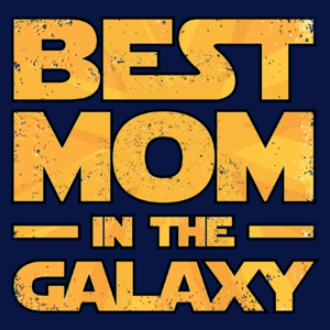 Best Mom In The Galaxy - Damska Koszulka Granatowa