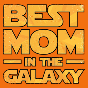 Best Mom In The Galaxy - Damska Koszulka Pomarańczowa