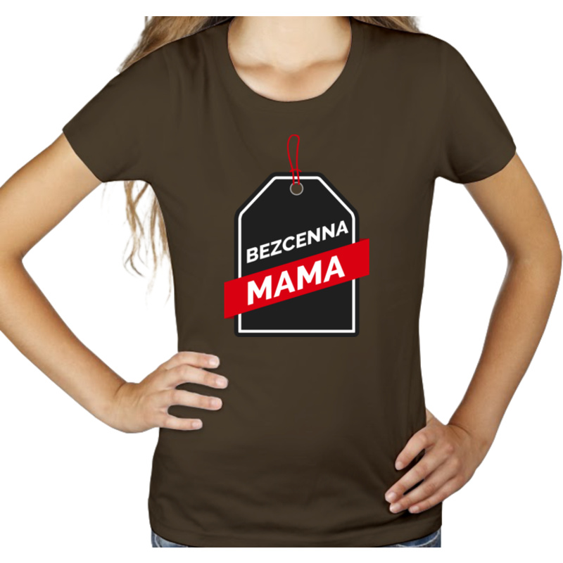 Bezcenna Mama - Damska Koszulka Czekoladowa