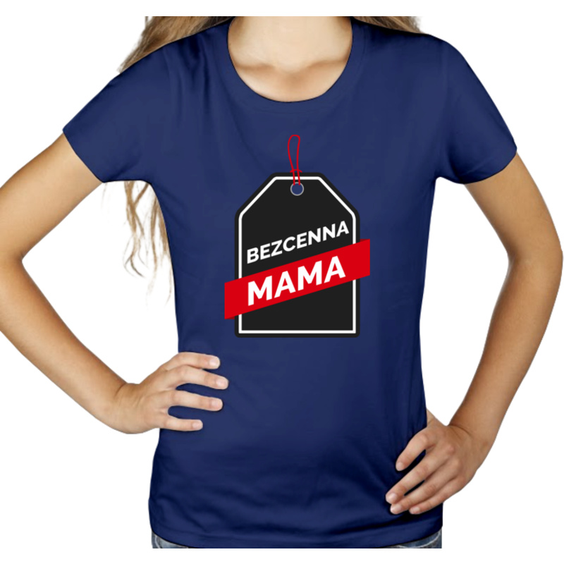 Bezcenna Mama - Damska Koszulka Granatowa