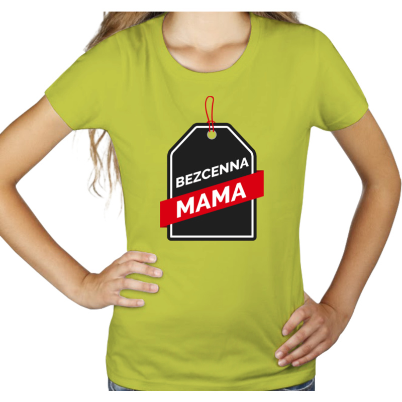 Bezcenna Mama - Damska Koszulka Jasno Zielona