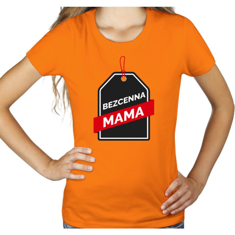 Bezcenna Mama - Damska Koszulka Pomarańczowa