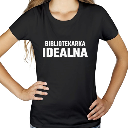 Bibliotekarka Idealna - Damska Koszulka Czarna