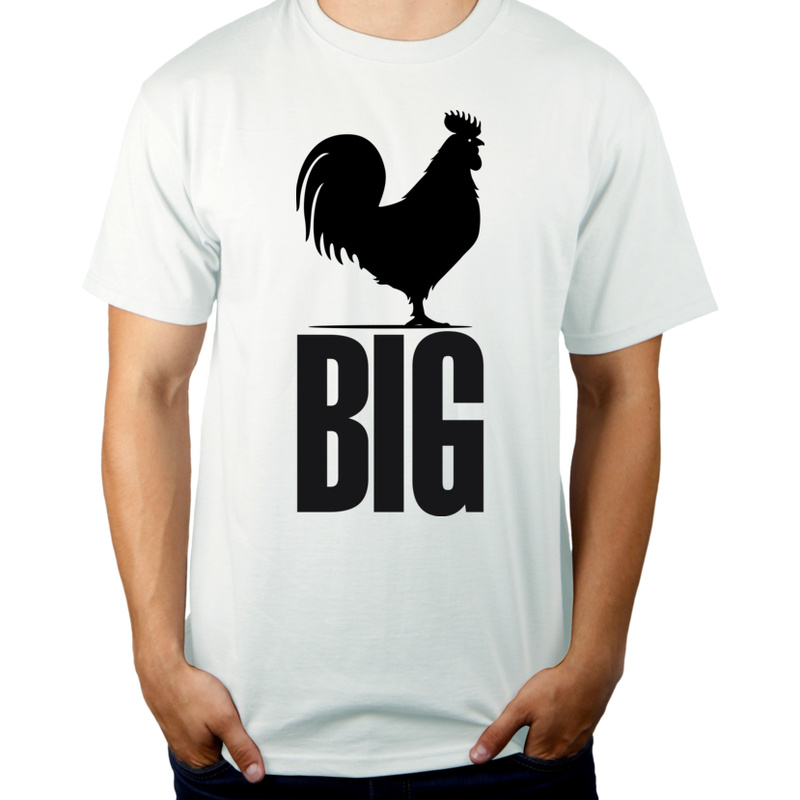 Big Cock - Męska Koszulka Biała