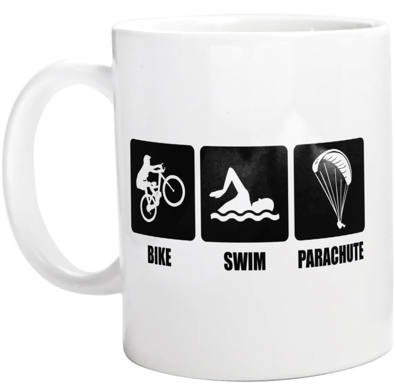 Bike Swim Parachute - Kubek Biały