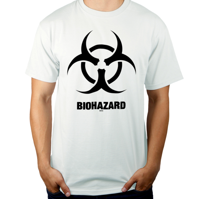 Biohazard - Męska Koszulka Biała