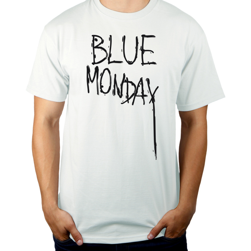 Blue Monday - Męska Koszulka Biała
