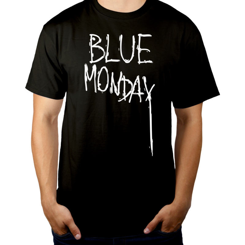 Blue Monday - Męska Koszulka Czarna