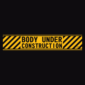 Body Under Construction - Męska Bluza z kapturem Czarna