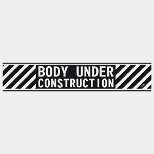 Body Under Construction - Męska Koszulka Biała
