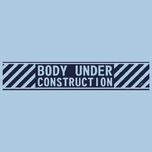 Body Under Construction - Męska Koszulka Błękitna