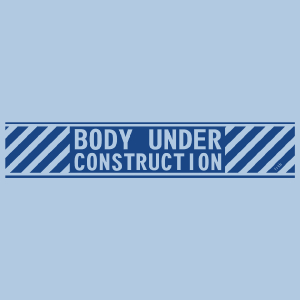 Body Under Construction - Damska Koszulka Błękitna