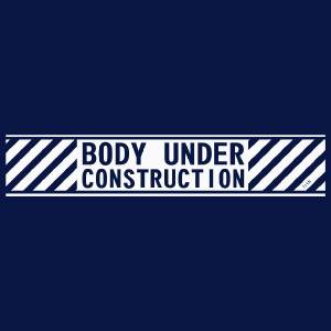 Body Under Construction - Męska Koszulka Ciemnogranatowa