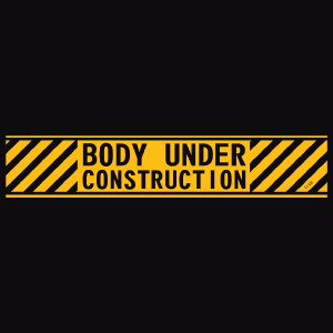 Body Under Construction - Męska Koszulka Czarna