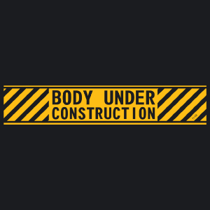 Body Under Construction - Damska Koszulka Czarna