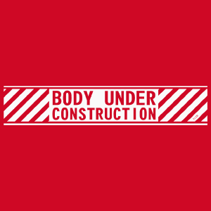 Body Under Construction - Damska Koszulka Czerwona