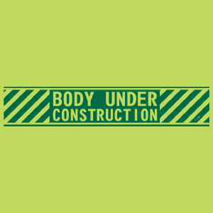 Body Under Construction - Męska Koszulka Jasno Zielona