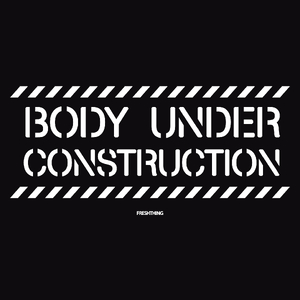 Body Under Construction - Napisy - Męska Bluza z kapturem Czarna