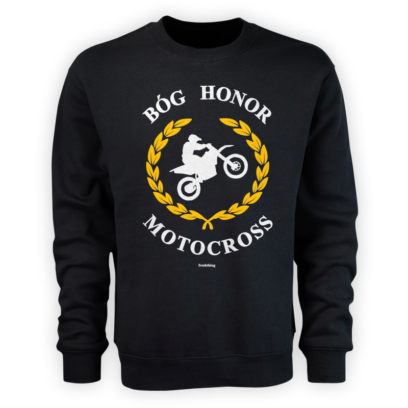 Bóg Honor Motocross - Męska Bluza Czarna