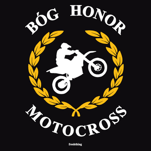 Bóg Honor Motocross - Męska Bluza z kapturem Czarna