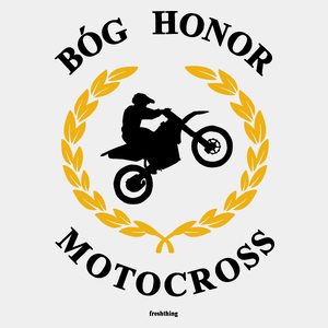 Bóg Honor Motocross - Męska Koszulka Biała