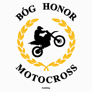 Bóg Honor Motocross - Poduszka Biała