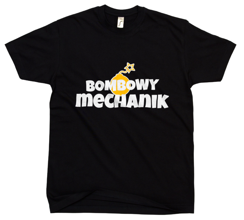 Bombowy Mechanik - Męska Koszulka Czarna