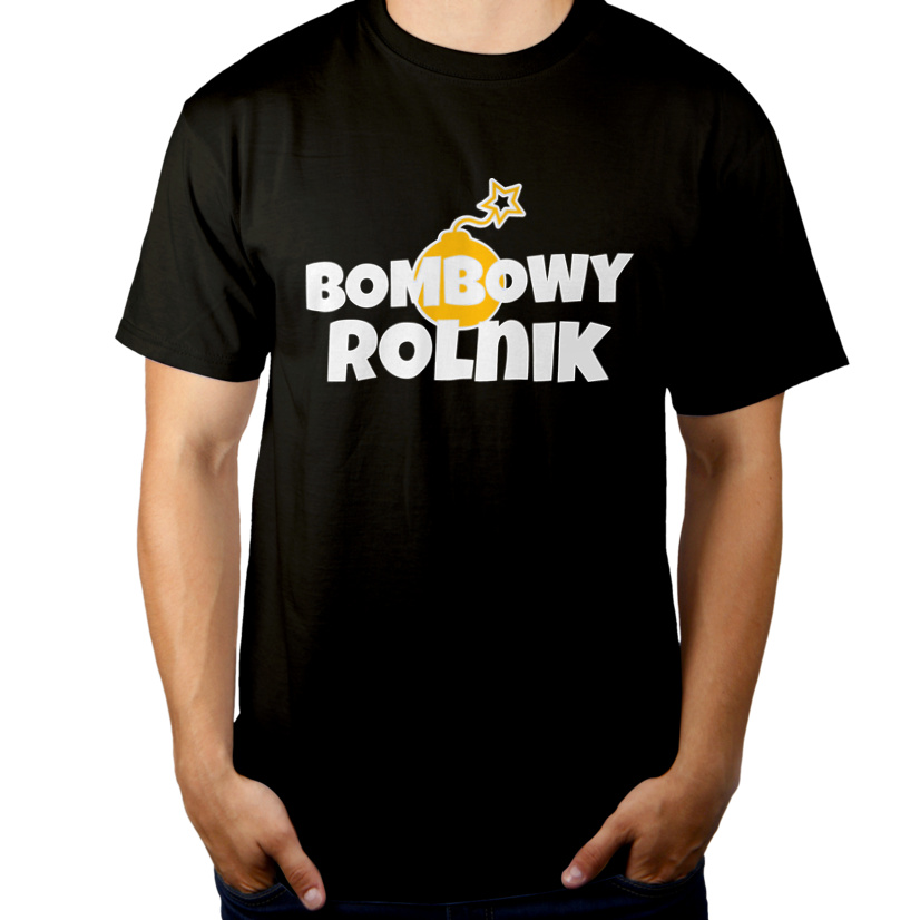 Bombowy Rolnik - Męska Koszulka Czarna