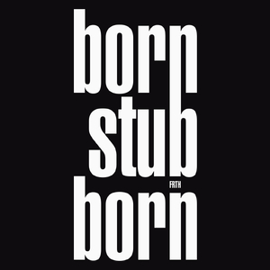 Born Stubborn - Męska Bluza z kapturem Czarna