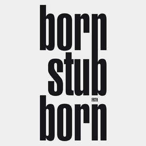 Born Stubborn - Męska Koszulka Biała