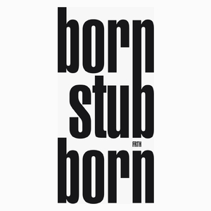 Born Stubborn - Poduszka Biała