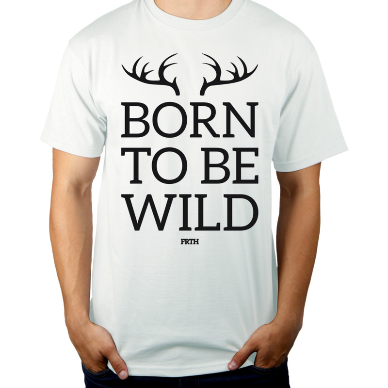 Born To Be Wild - Męska Koszulka Biała