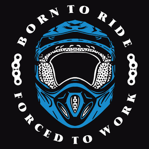 Born To Ride - Forced To Work - Męska Koszulka Czarna