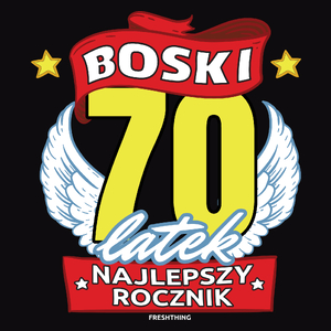 Boski 70Latek - Męska Koszulka Czarna