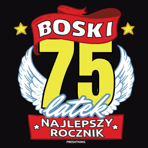 Boski 75Latek - Męska Koszulka Czarna