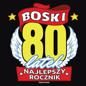 Boski 80Latek - Męska Koszulka Czarna