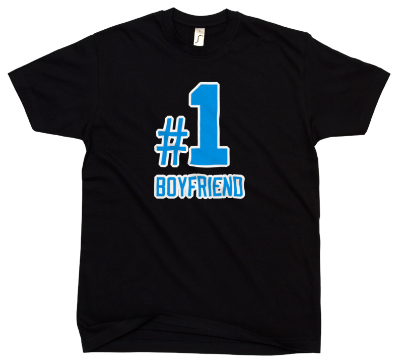 Boyfriend No. 1 - Męska Koszulka Czarna