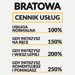 Bratowa - Cennik Usług - Damska Koszulka Biała