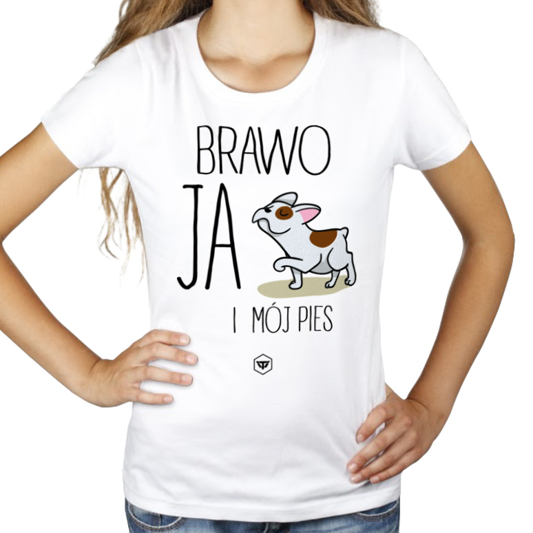 Brawo Ja I Mój Pies - Damska Koszulka Biała
