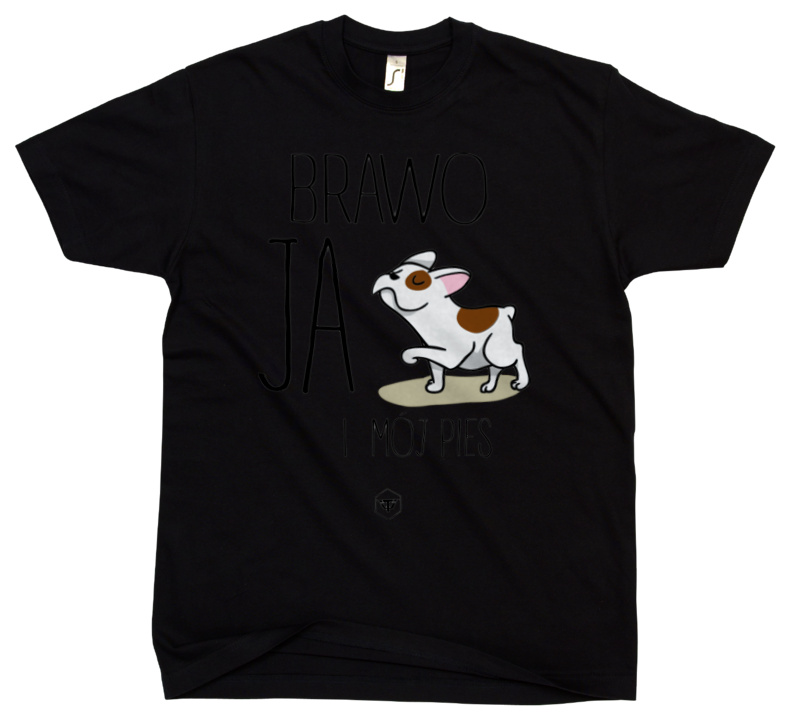 Brawo Ja I Mój Pies - Męska Koszulka Czarna