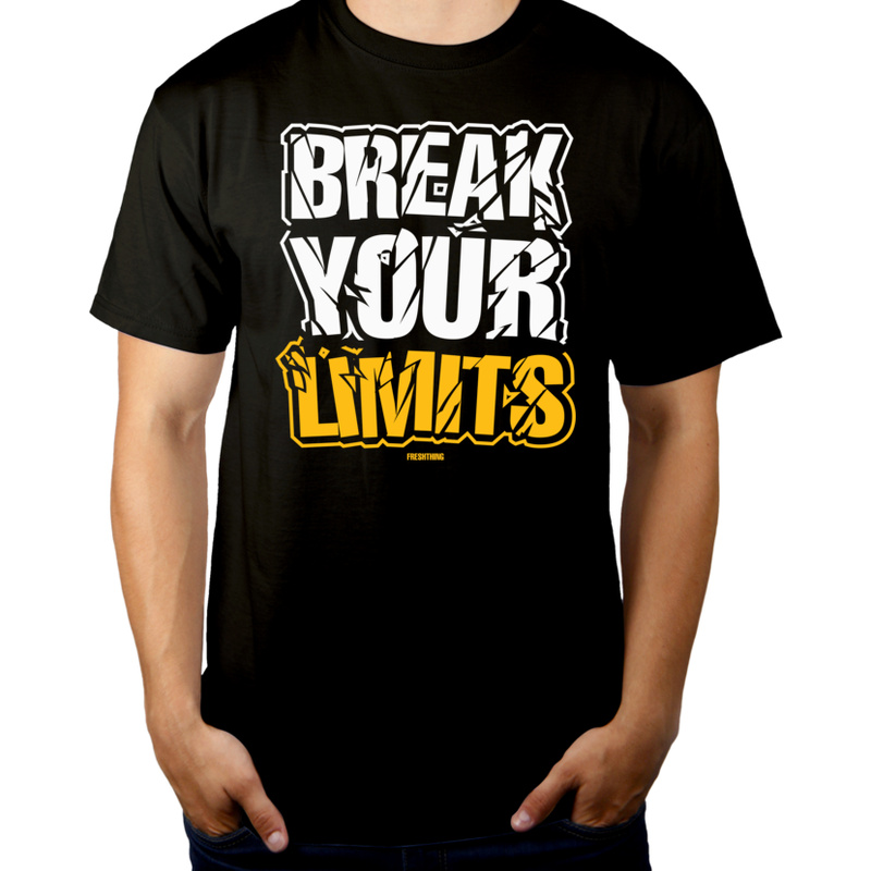Break Your Limits - Męska Koszulka Czarna