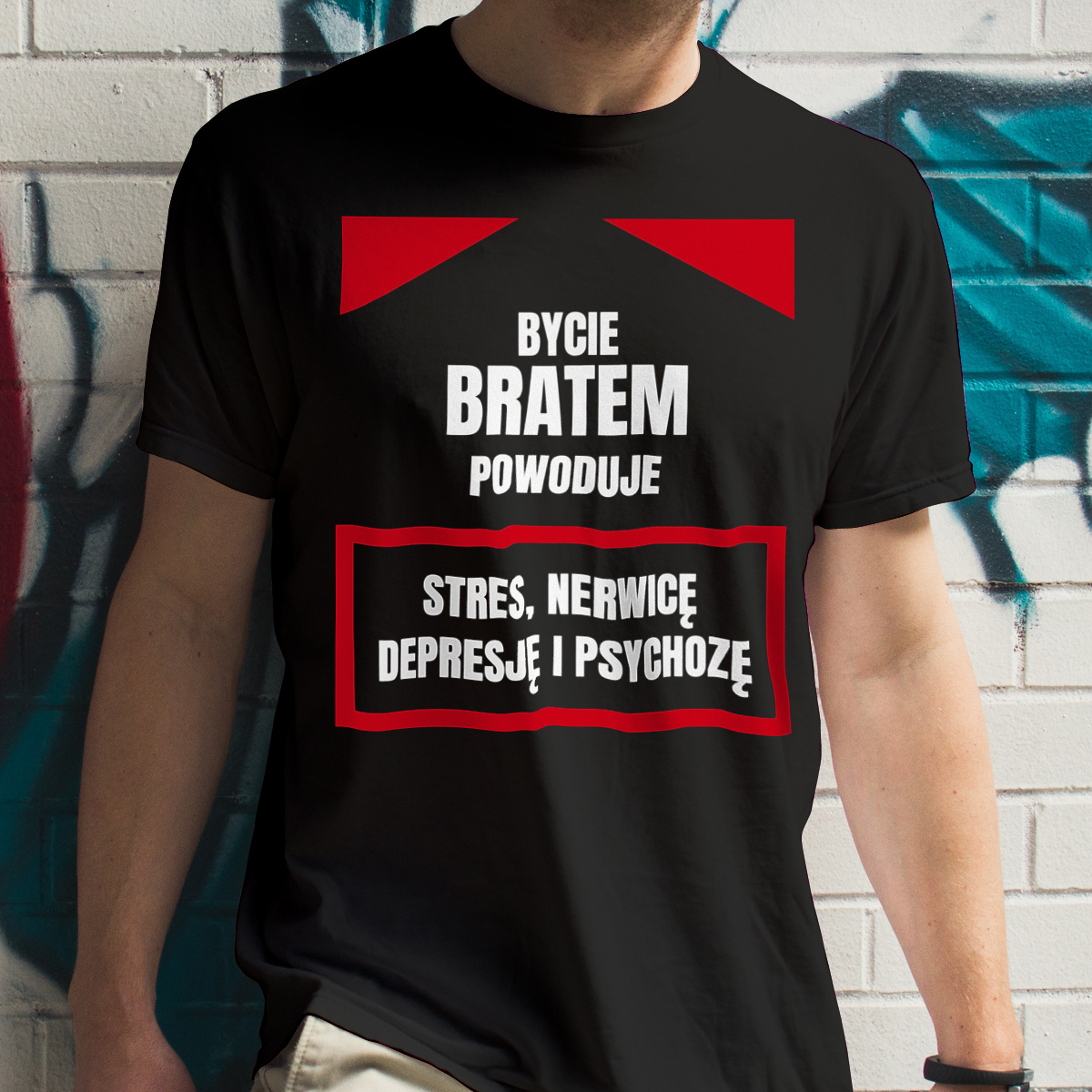 Bycie Bratem - Męska Koszulka Czarna