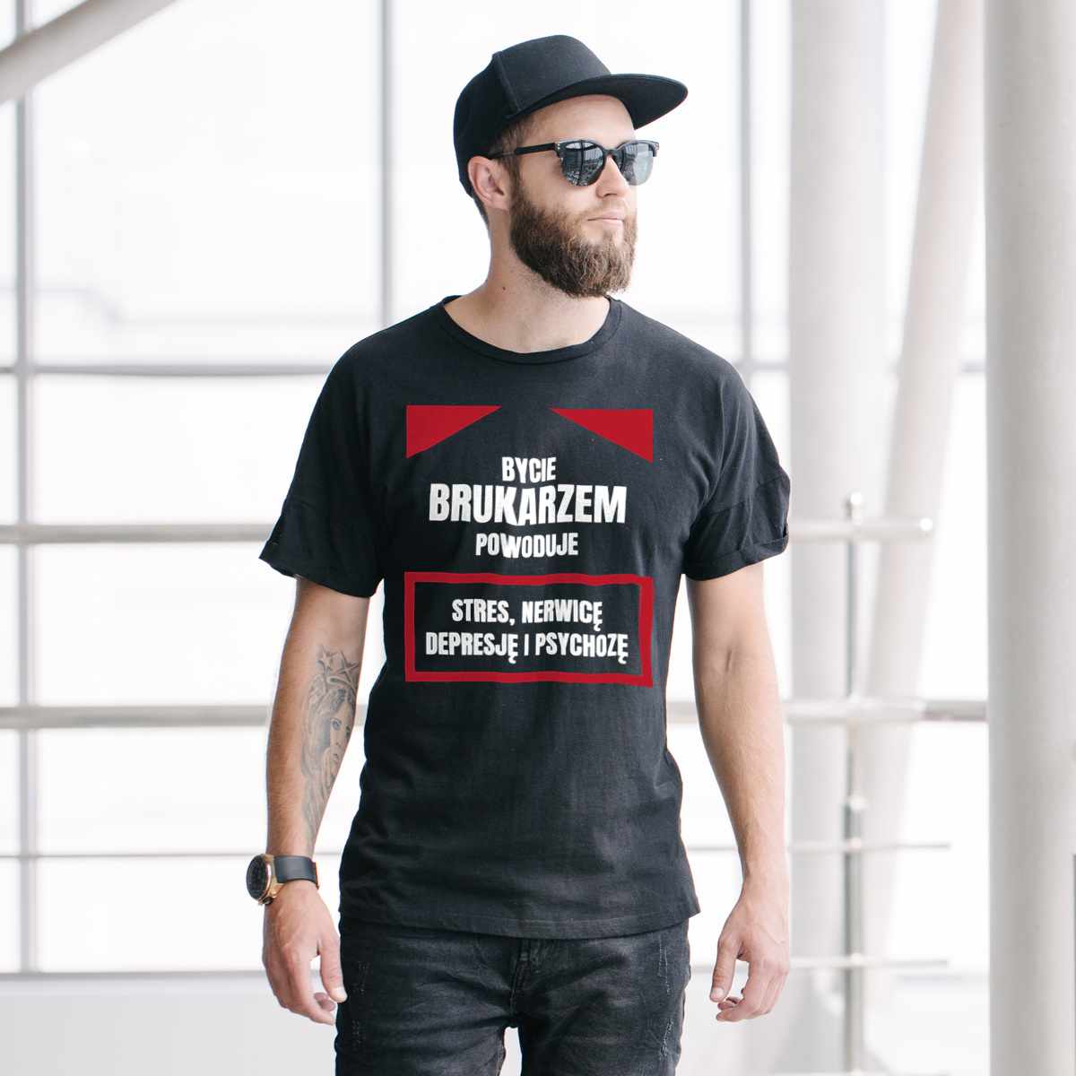 Bycie Brukarzem - Męska Koszulka Czarna