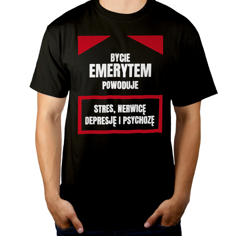 Bycie Emerytem - Męska Koszulka Czarna