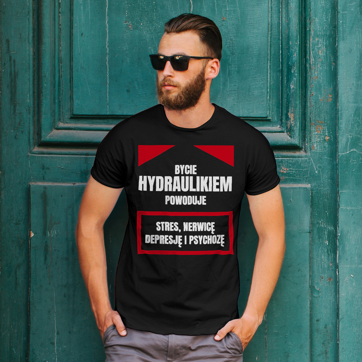 Bycie Hydraulikiem - Męska Koszulka Czarna