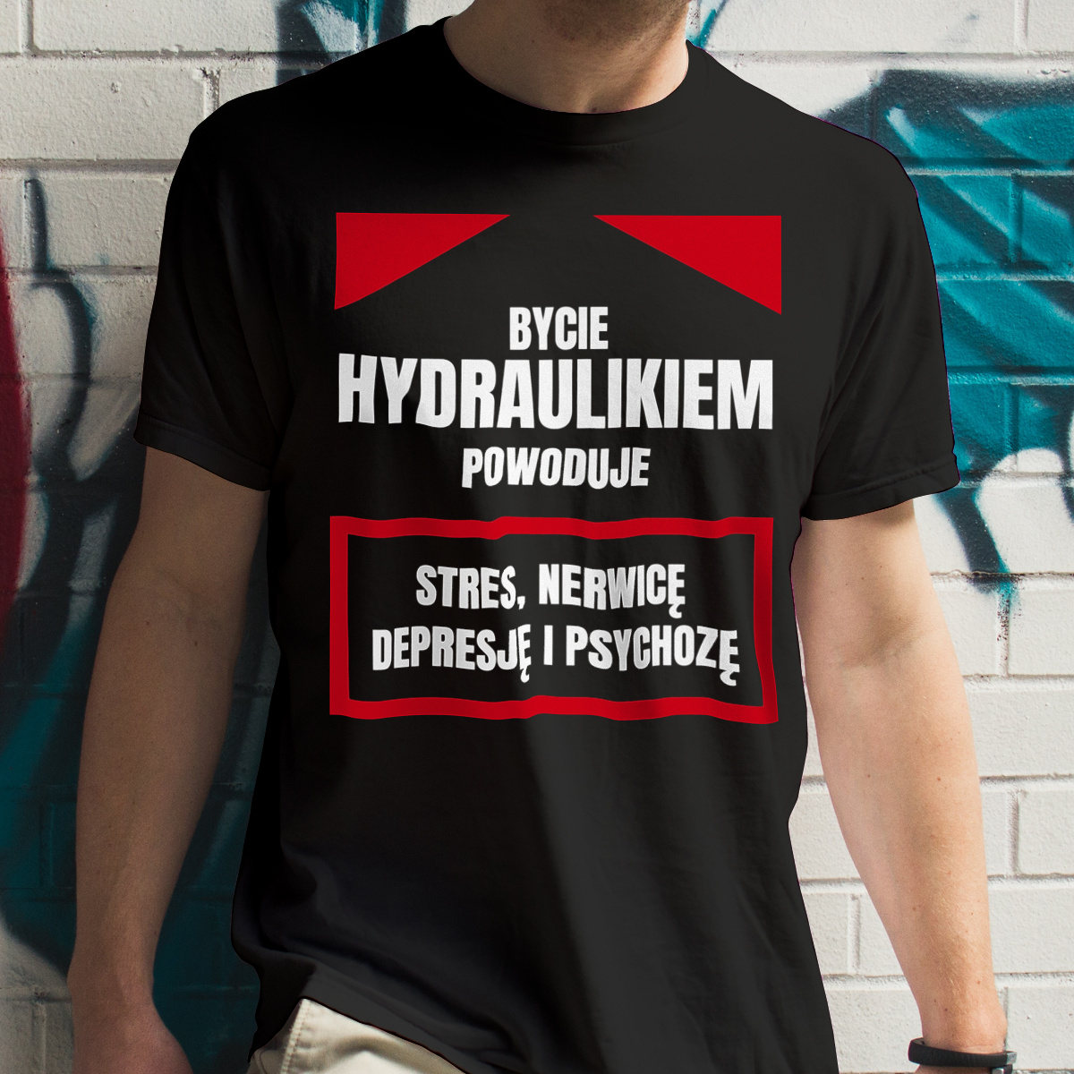 Bycie Hydraulikiem - Męska Koszulka Czarna