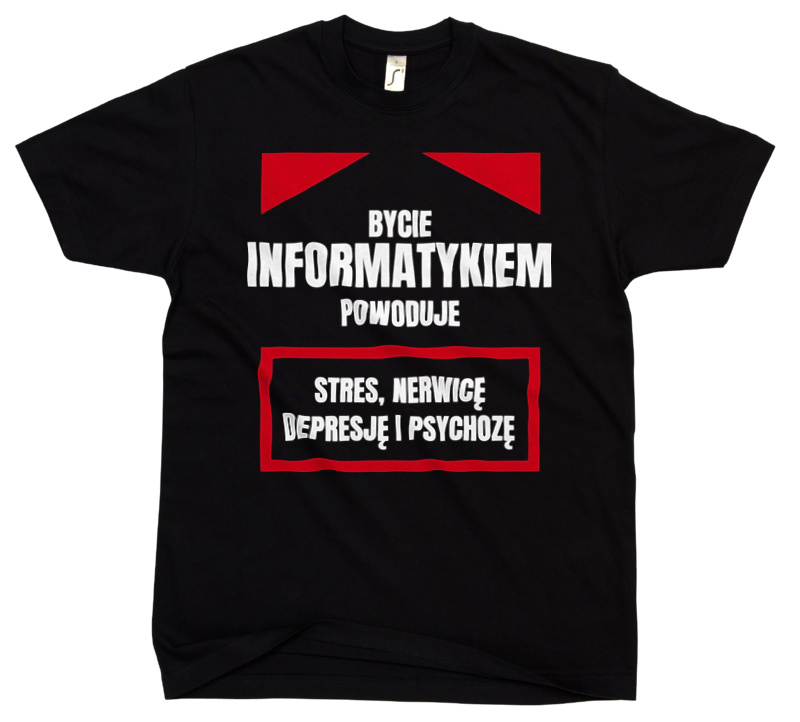 Bycie Informatykiem - Męska Koszulka Czarna