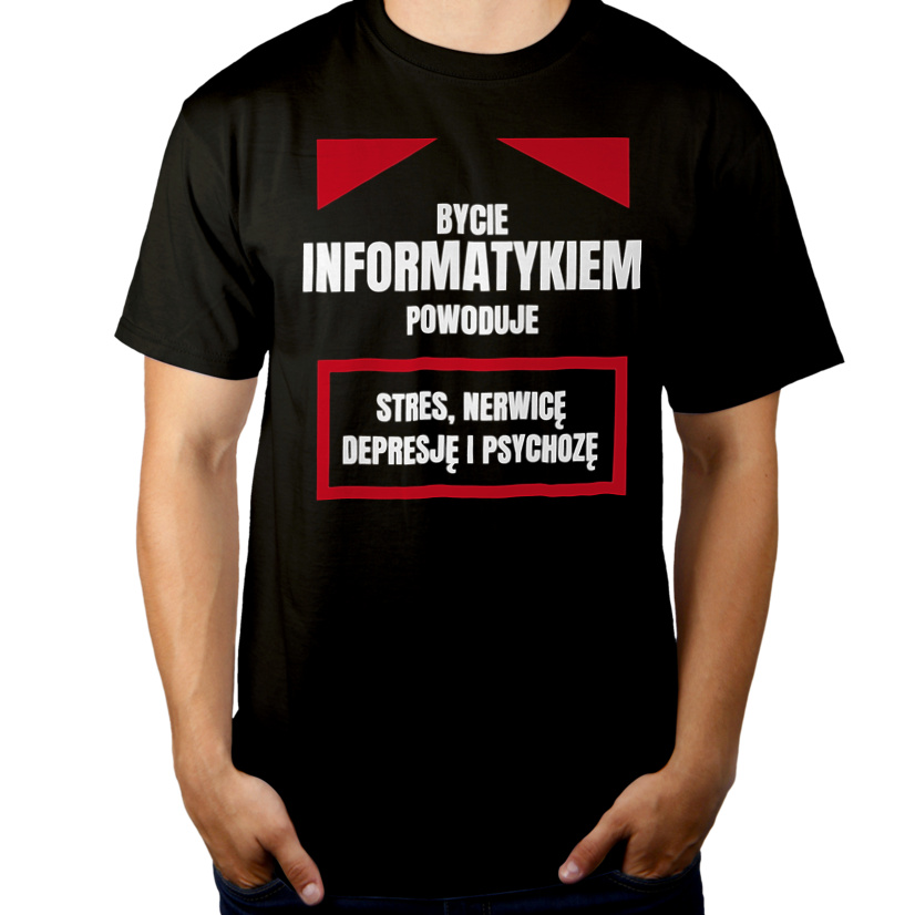 Bycie Informatykiem - Męska Koszulka Czarna