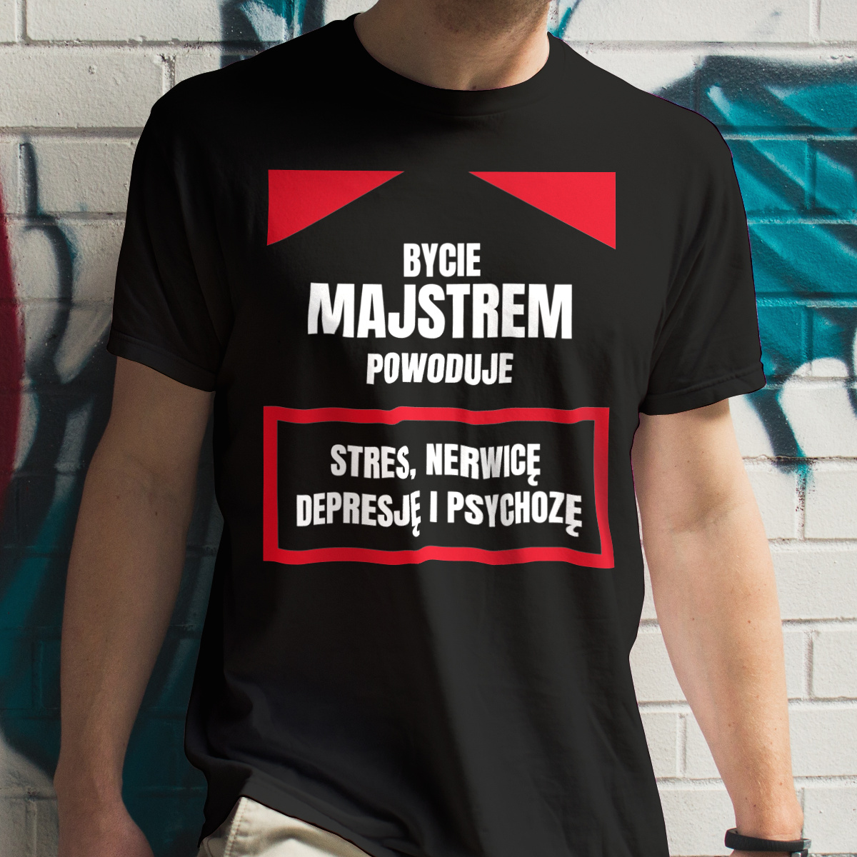 Bycie Majstrem - Męska Koszulka Czarna