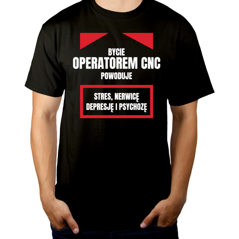 Bycie Operatorem Cnc - Męska Koszulka Czarna